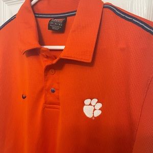 Clemson Tigers Nike Golf Orange Polo Shirt Mens Medium NCAA Embroidered Logo